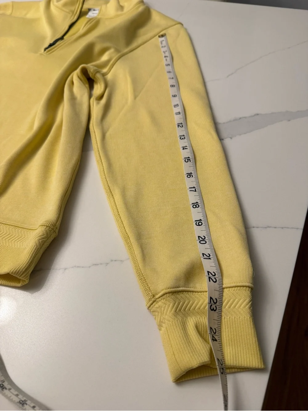 Nike Men's Yellow Quarter-Zip Sweater